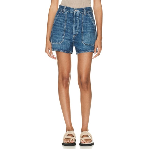 NWT Citizens of Humanity Frances Denim Jean Shorts in Coastal Blue 27 - Picture 12 of 15